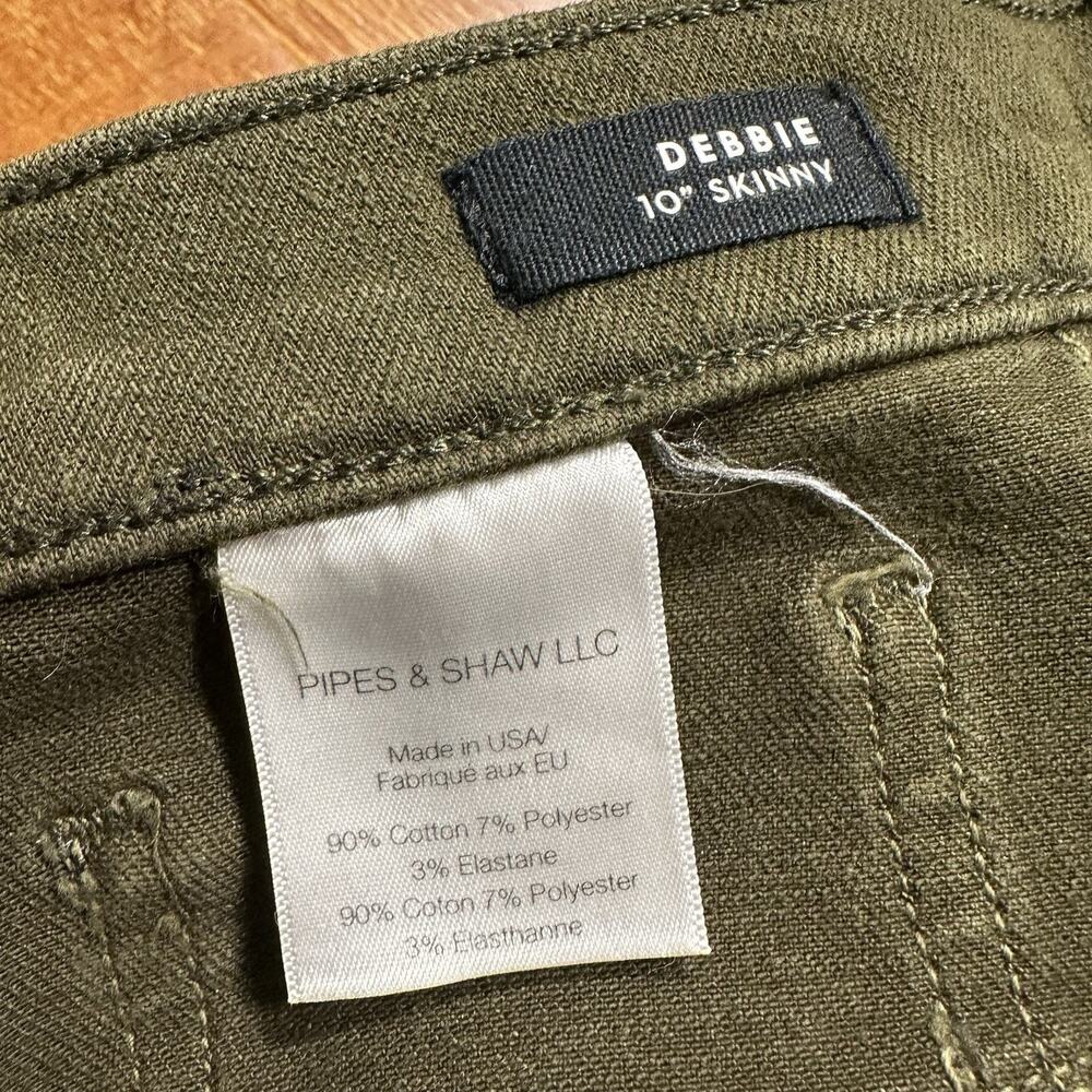 Veronica Beard Jeans Womens 32x26 Olive Green Chino Pants Army Retro City USA - Picture 15 of 16
